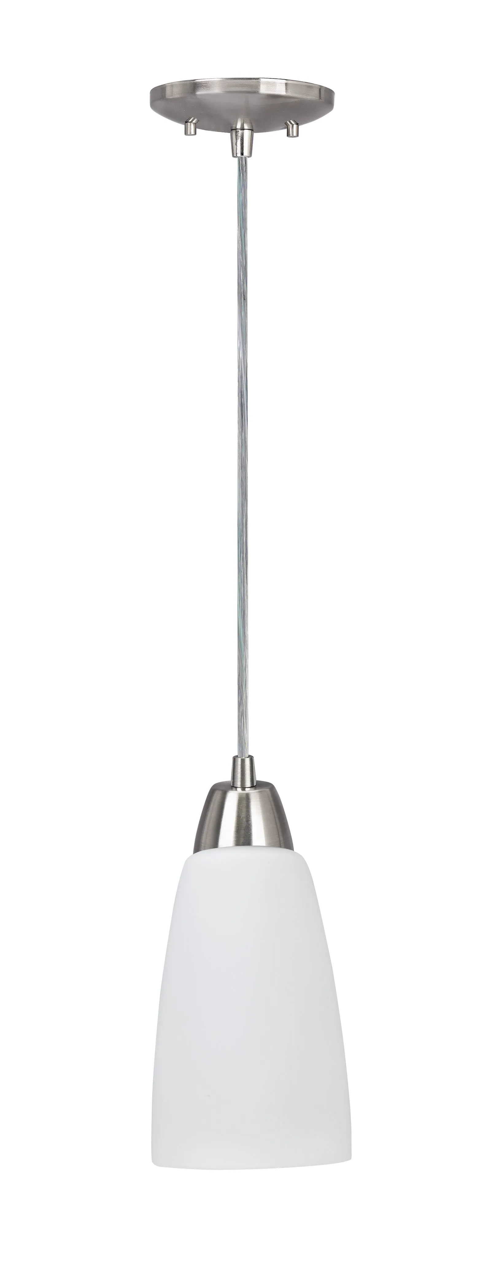 # 21037-11 , One-Light Hanging Socket Mini Pendant Kit in Satin Nickel and 4 feet of SVT Cord