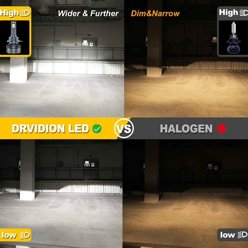 1 Pair Car LED Headlight Bulbs H1 9005 H7 H4 High-Power