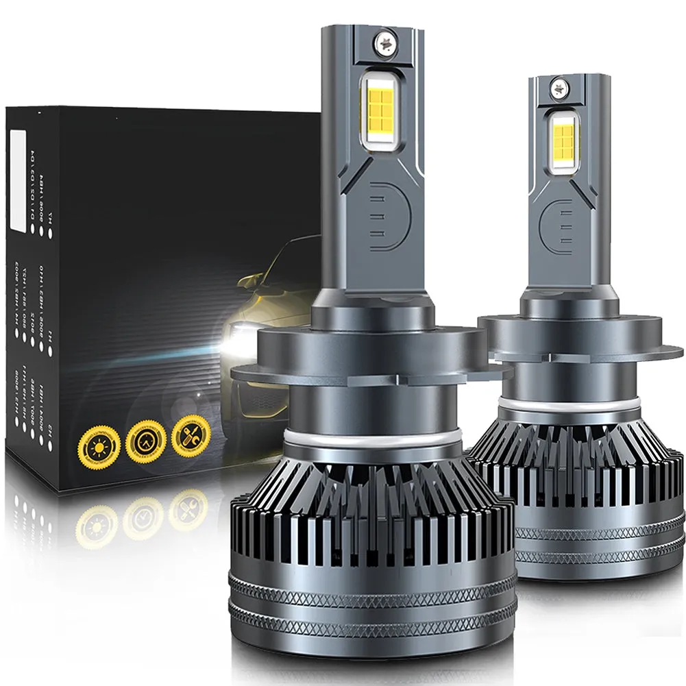 1 Pair Car LED Headlight Bulbs H1 9005 H7 H4 High-Power