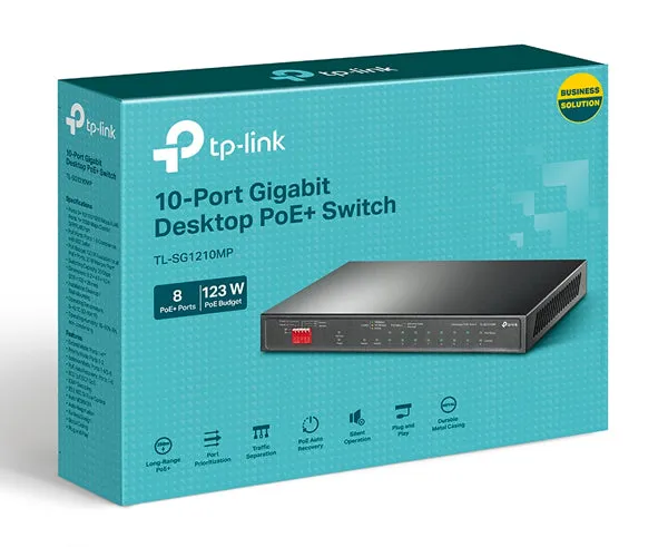 10-Port Gigabit Desktop Switch with 8-Port PoE 