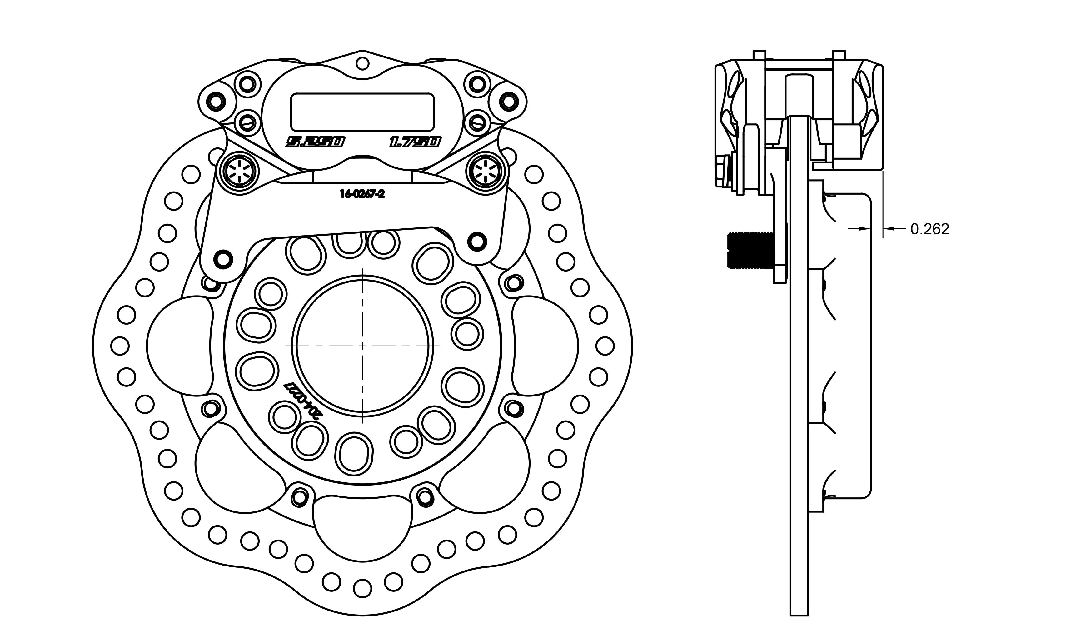 16-22 Ford Mustang S550 Rear Drag Racing Brake Kit (Reusing Factory Hubs) - 001-0297-1