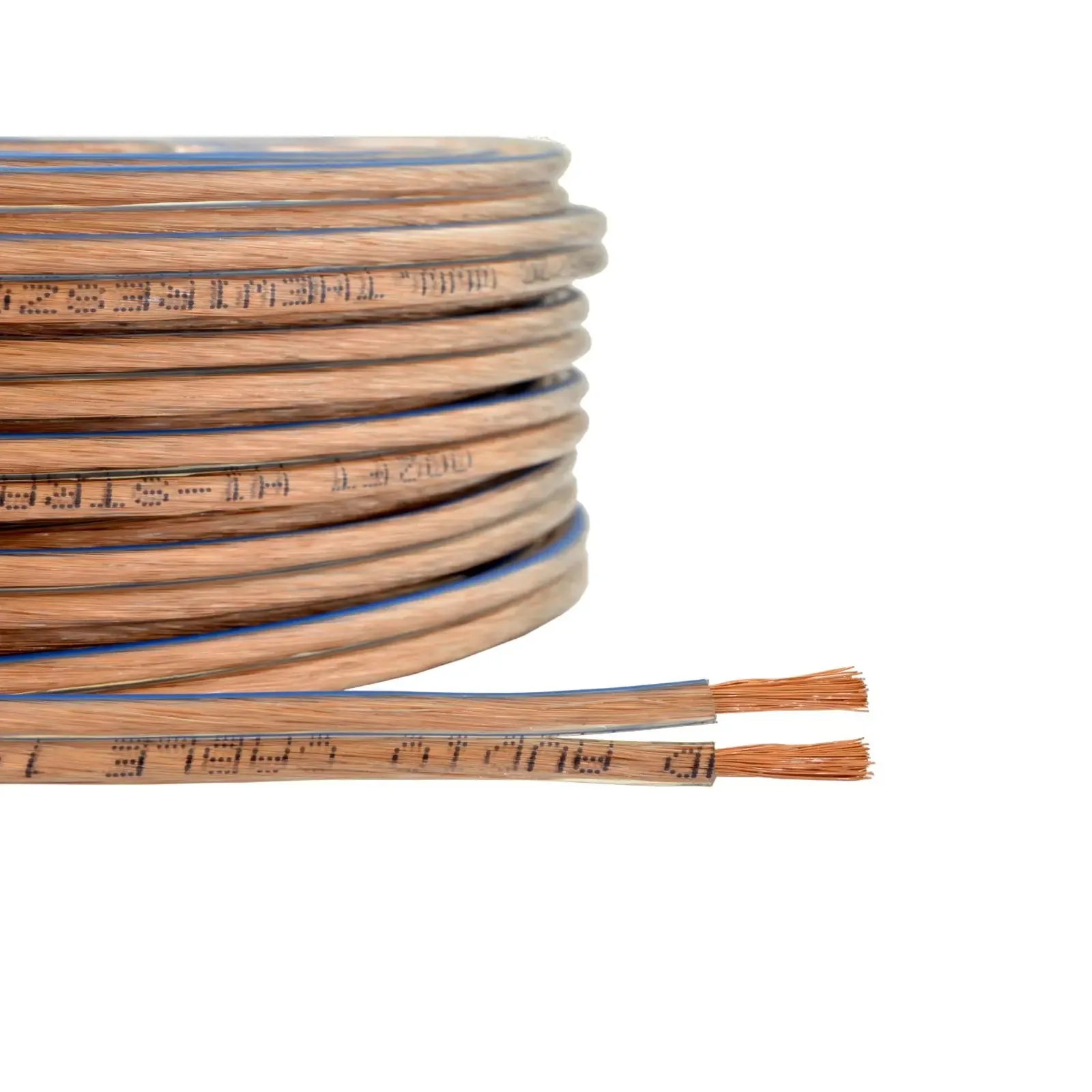 16 Gauge 2 Conductor 16/2 Clear  50ft Speaker Wire for Car/Home Audio
