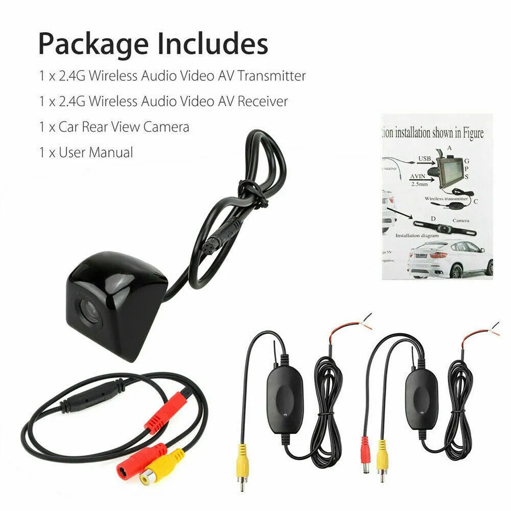 2.4G Wireless Car Camera Front Rear View Reversing Camcorder