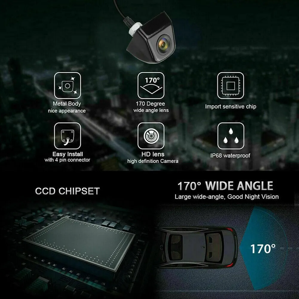 2.4G Wireless Car Camera Front Rear View Reversing Camcorder