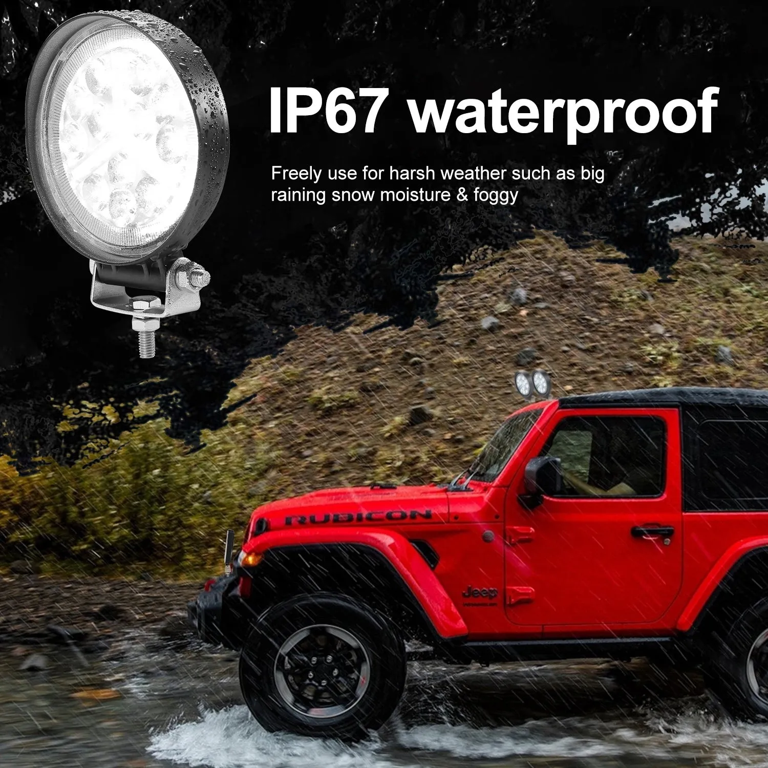 2pcs Car 12V LED Work Spot Lights Spotlight Lamp 4x4 Van ATV