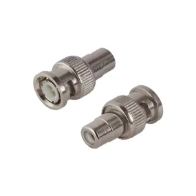 2Pcs Of Bnc Male To Rca Female Adapter