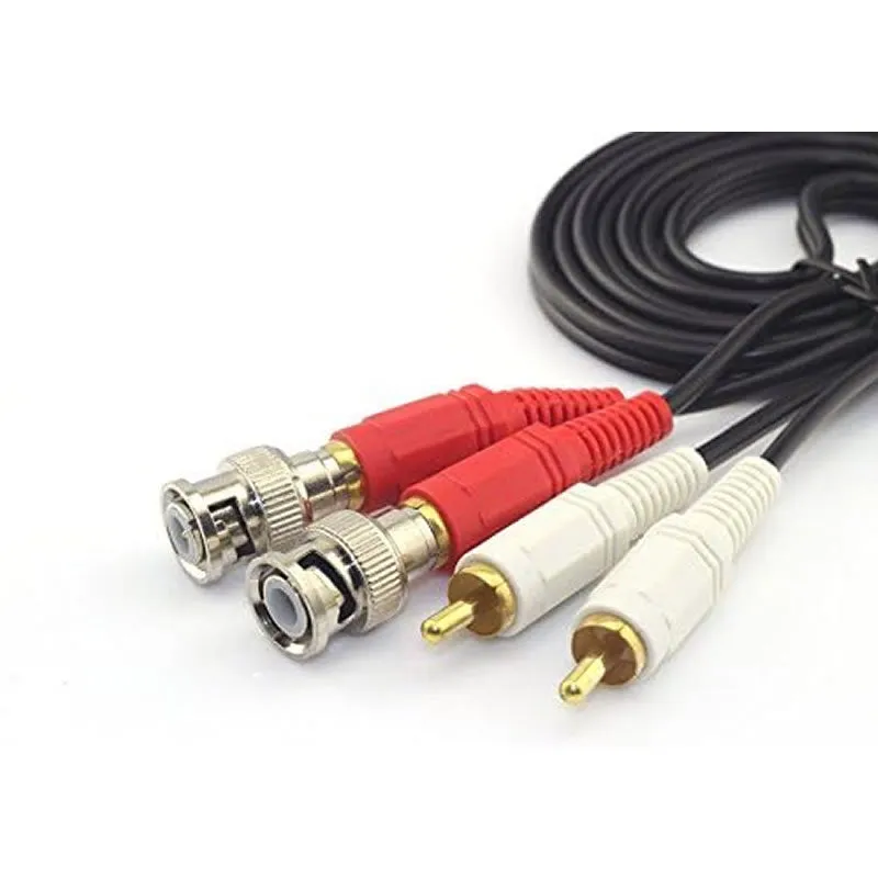 2Pcs Of Bnc Male To Rca Female Adapter