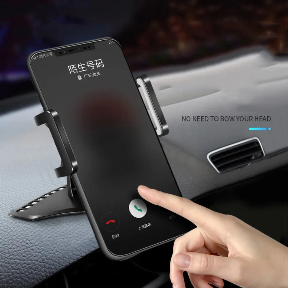 3 in 1 Car GPS Smartphone Holder: Dashboard / Visor Clamp   AC Grid Clip for Cubot S308 - Black