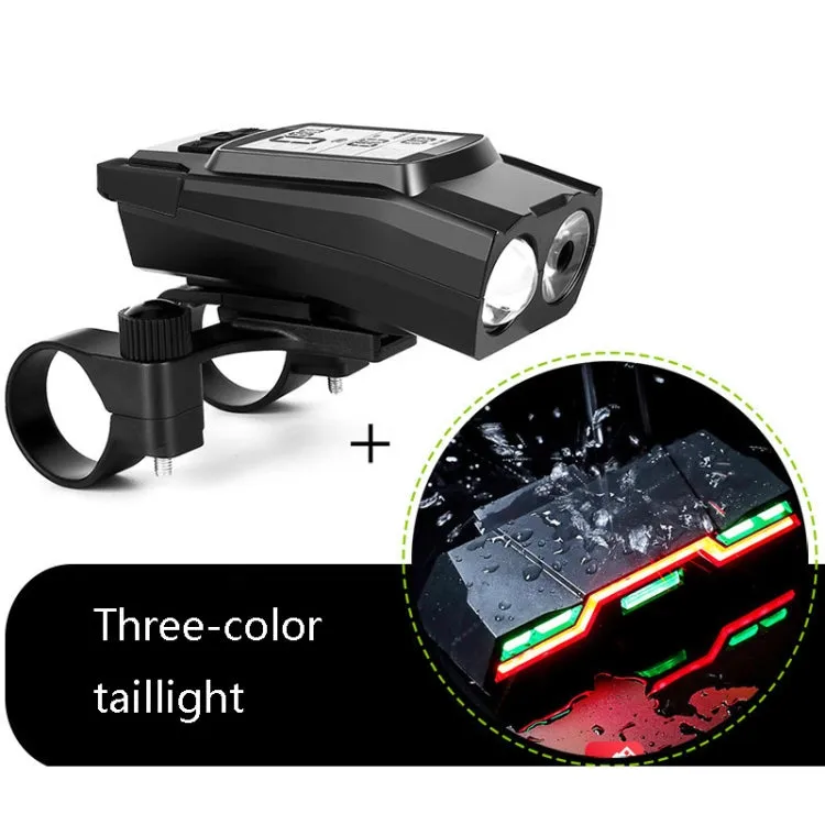 3 In 1 Wireless Bicycle Code Meter Lamp Strong Light Front Light, Colour: Black Upgrade Floating   Tail Light