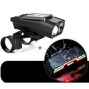 3 In 1 Wireless Bicycle Code Meter Lamp Strong Light Front Light, Colour: Black Upgrade Floating   Tail Light