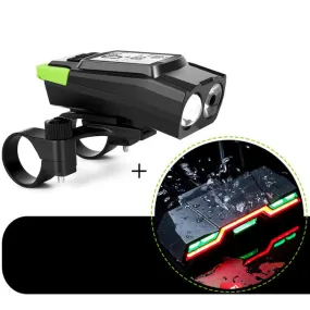 3 In 1 Wireless Bicycle Code Meter Lamp Strong Light Front Light, Colour: Green Upgrade Floating   Tail Light