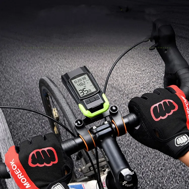 3 In 1 Wireless Bicycle Code Meter Lamp Strong Light Front Light, Colour: Green Upgrade Floating   Tail Light