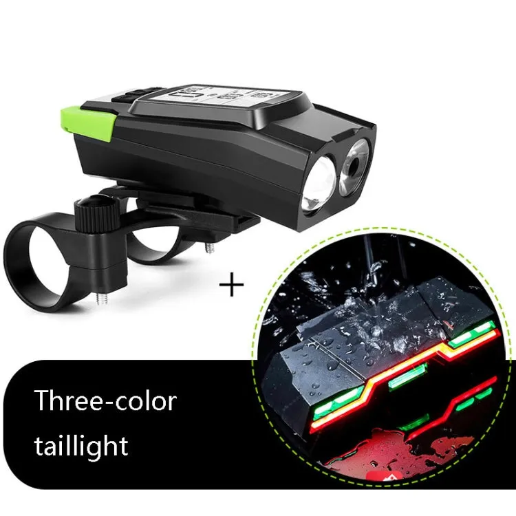 3 In 1 Wireless Bicycle Code Meter Lamp Strong Light Front Light, Colour: Green Upgrade Floating   Tail Light