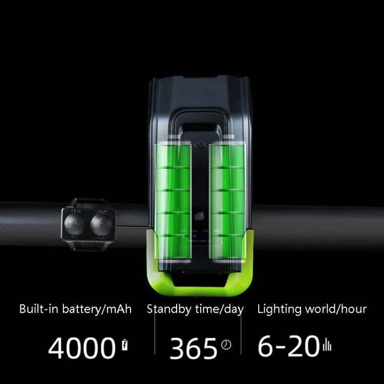 3 In 1 Wireless Bicycle Code Meter Lamp Strong Light Front Light, Colour: Green Upgrade Floating   Tail Light