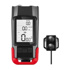 3 In 1 Wireless Bicycle Code Meter Lamp Strong Light Front Light, Colour: Red