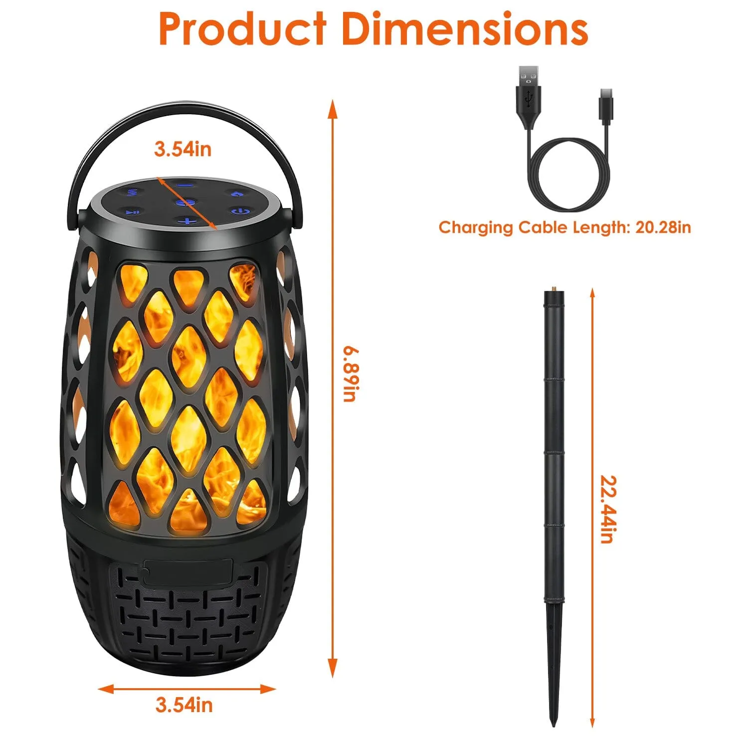 4-in-1 Wireless 5.3 IPX5 Waterproof Outdoor Speaker