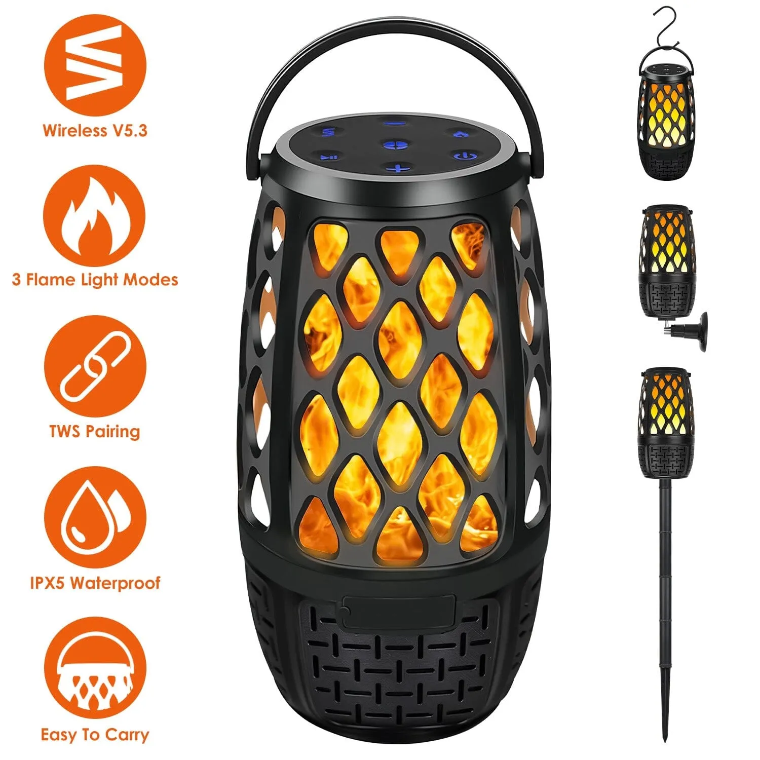 4-in-1 Wireless 5.3 IPX5 Waterproof Outdoor Speaker