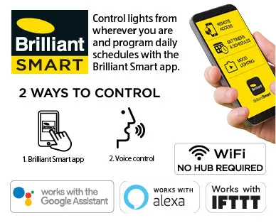 4.5W Brilliant Smart Wifi GU10 LED Globe - CCT White