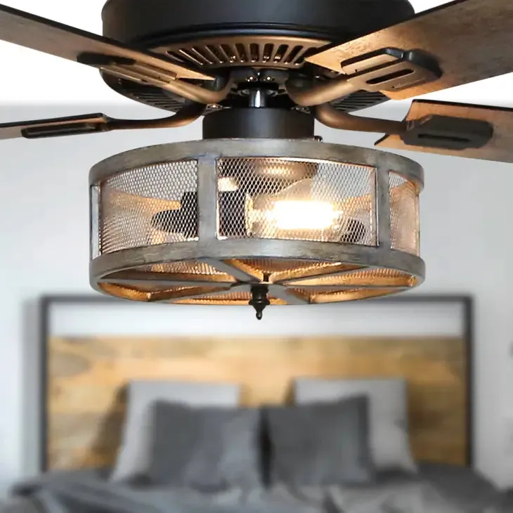 52"W LED Indoor Bronze WiFi Enabled Smart Ceiling Fan