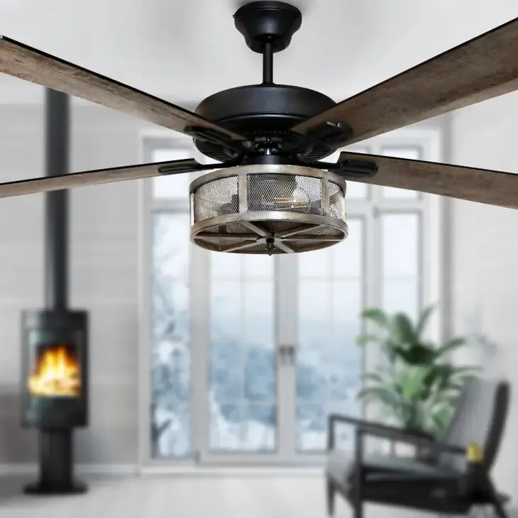 52"W LED Indoor Bronze WiFi Enabled Smart Ceiling Fan