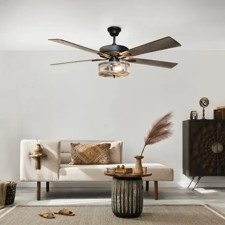 52"W LED Indoor Bronze WiFi Enabled Smart Ceiling Fan