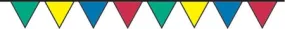 9"w x 12"h, Multi Colored Pennant- 72 per 100' String
