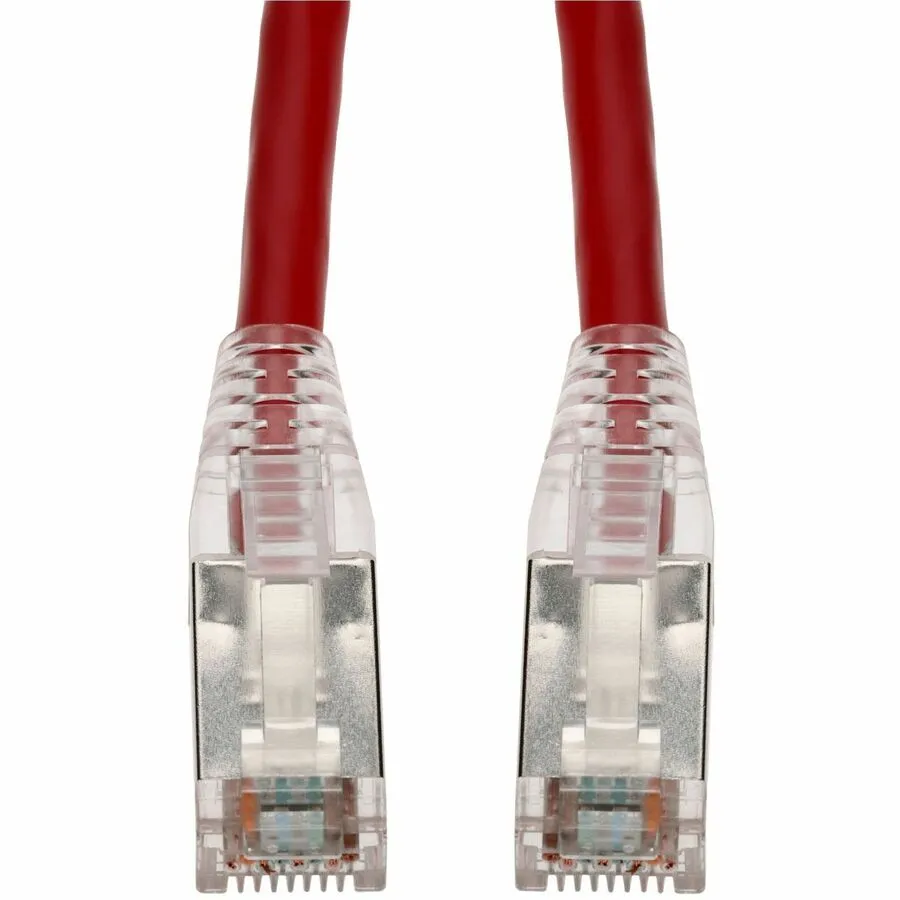 AddOn 4ft Red CAT 6 Shielded PVC Ethernet Cable Snagless Easy Clear Boot TAA RJ-45 M/M ADD-4FCAT6S-RD-TAA