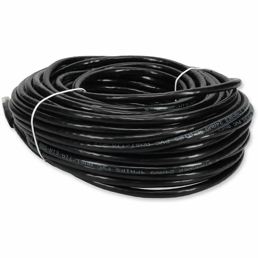 AddOn 60ft Black CAT 6 PVC Ethernet Cable Snagless Bubble Boot RJ-45 M/M ADD-60FCAT6-BK