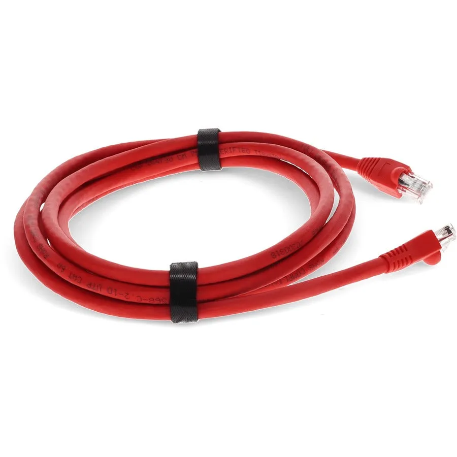 AddOn 9ft Red CAT 6A PVC Ethernet Cable Snagless Bubble Boot RJ-45 M/M ADD-9FCAT6A-RD