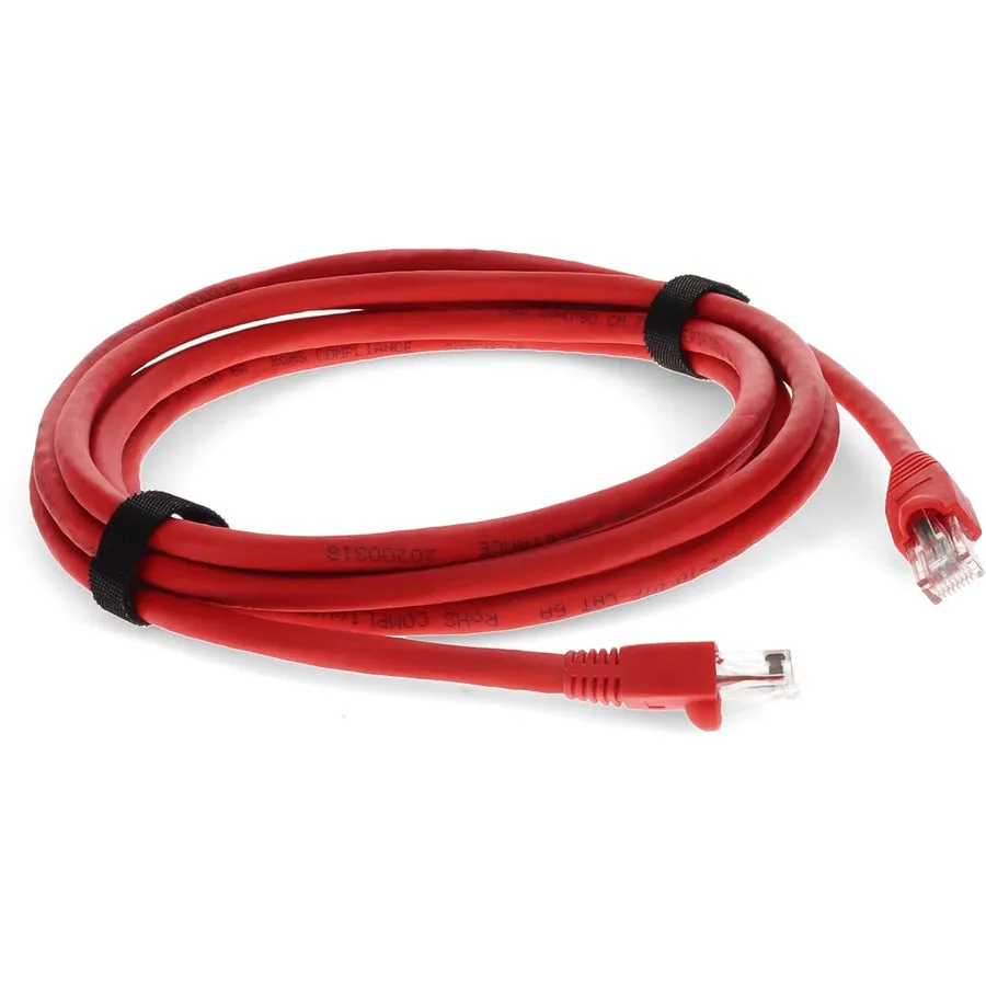 AddOn 9ft Red CAT 6A PVC Ethernet Cable Snagless Bubble Boot RJ-45 M/M ADD-9FCAT6A-RD