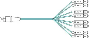 Addon Networks 15M, Mpo - 4Sc Fibre Optic Cable Lc Mpo/Mtp Blue