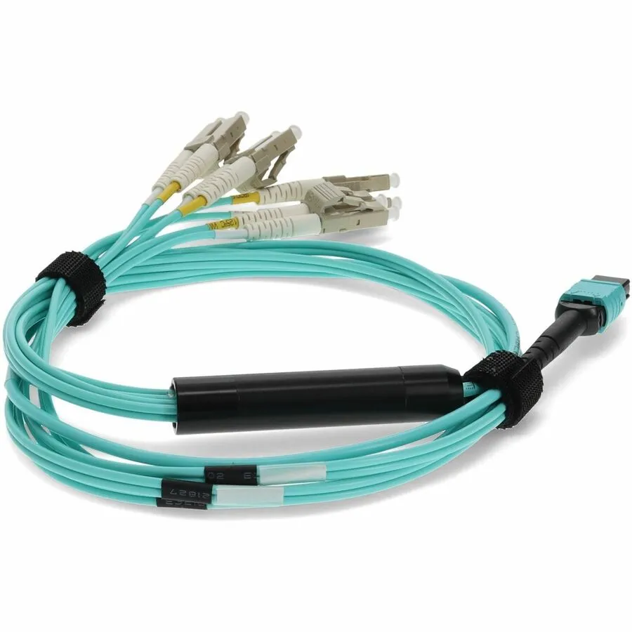 Addon Networks 1M, Mpo - 4 X Lc Fibre Optic Cable Mpo/Mtp 4X Lc Om4 Turquoise