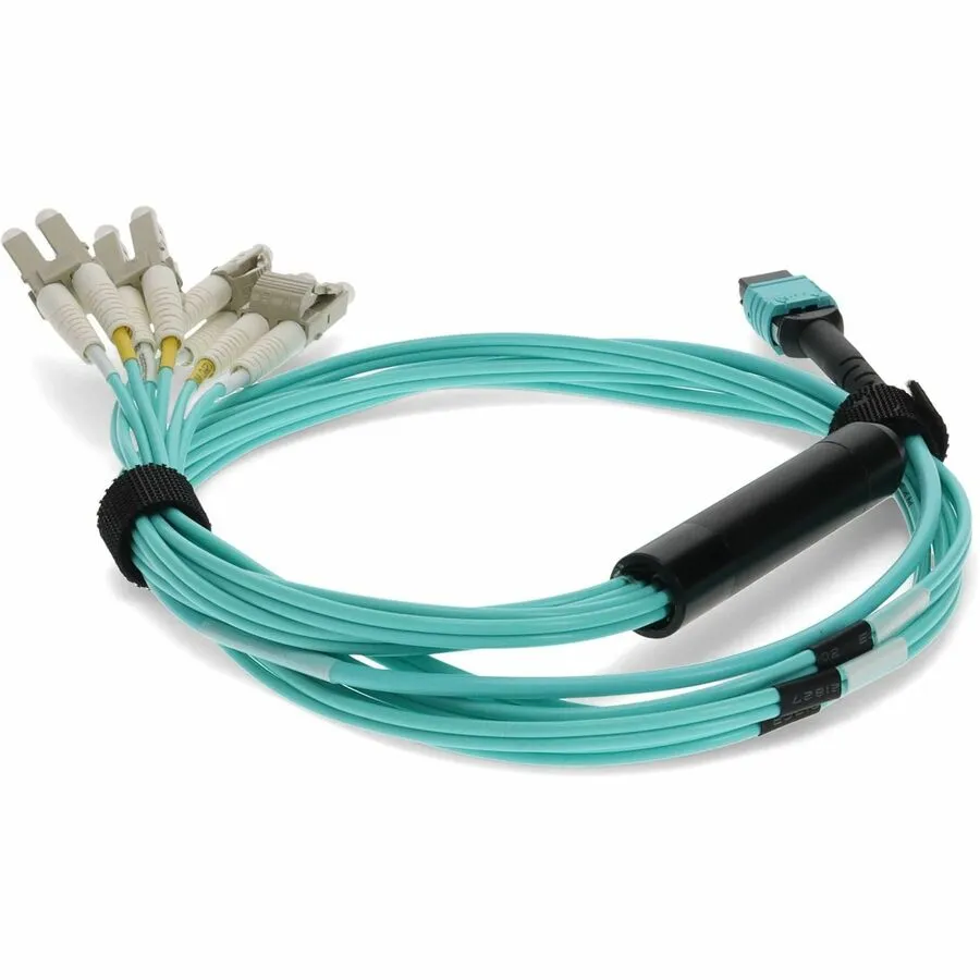 Addon Networks 1M, Mpo - 4 X Lc Fibre Optic Cable Mpo/Mtp 4X Lc Om4 Turquoise