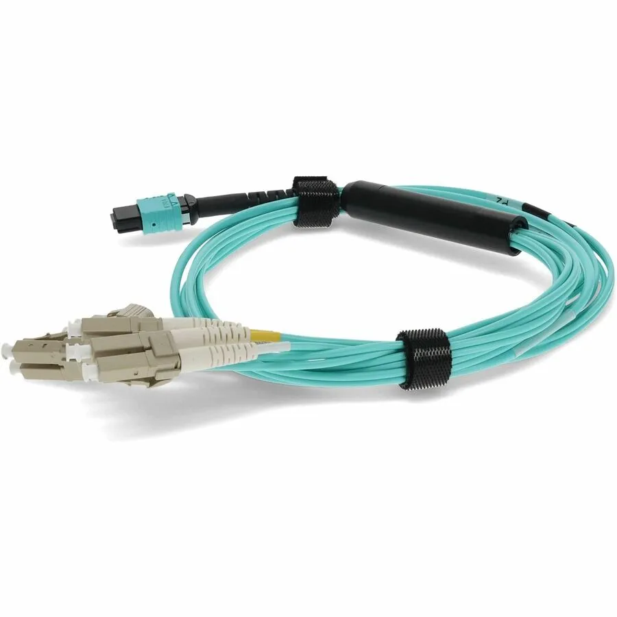 Addon Networks 1M, Mpo - 4 X Lc Fibre Optic Cable Mpo/Mtp 4X Lc Om4 Turquoise