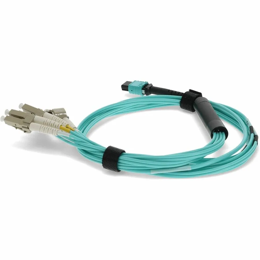 Addon Networks 1M, Mpo - 4 X Lc Fibre Optic Cable Mpo/Mtp 4X Lc Om4 Turquoise