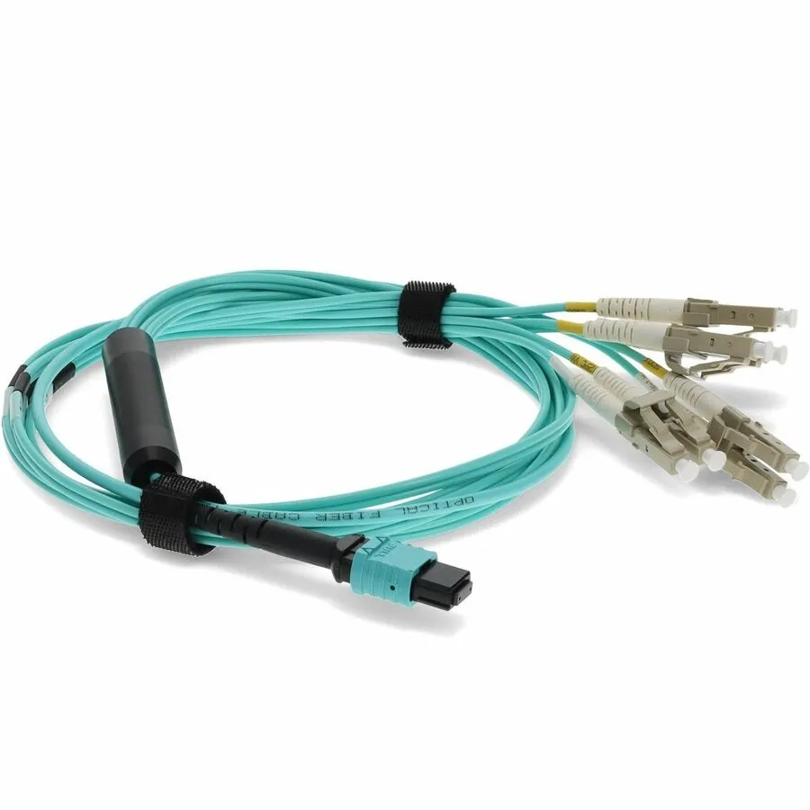 Addon Networks 1M, Mpo - 4 X Lc Fibre Optic Cable Mpo/Mtp 4X Lc Om4 Turquoise