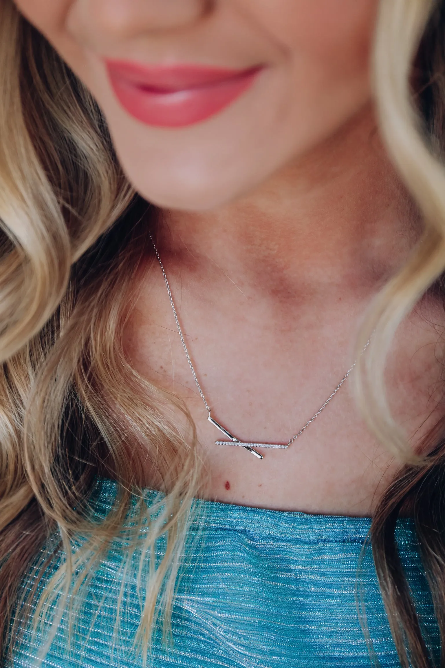 Adeline Necklace - White Gold