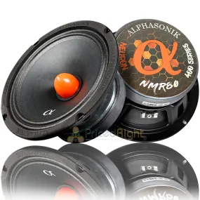 Alphasonik 8" Midrange Speaker 800 Watts Max 4 Ohm Neuron Series NMR80 Pair