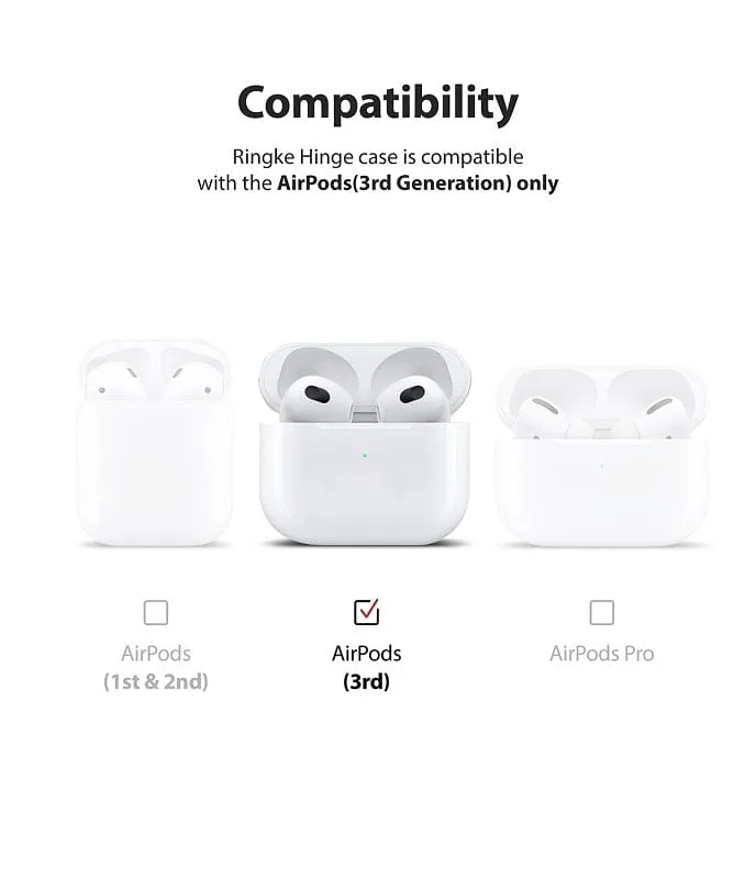 Apple AirPods 3 Hinge Clear Case By Ringke