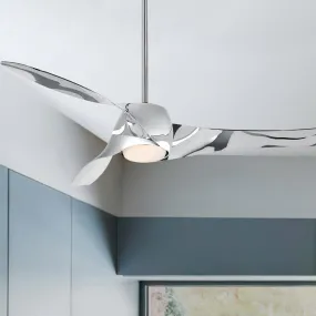 Artemis LED 58'' Smart Ceiling Fan with Light and Remote Control, Liquid Nickel