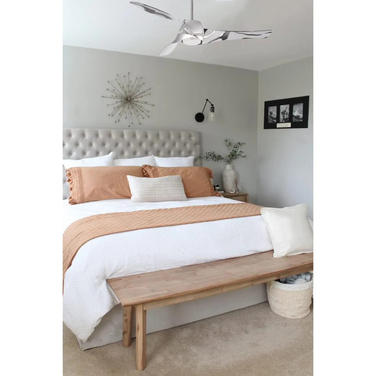 Artemis LED 58'' Smart Ceiling Fan with Light and Remote Control, Liquid Nickel
