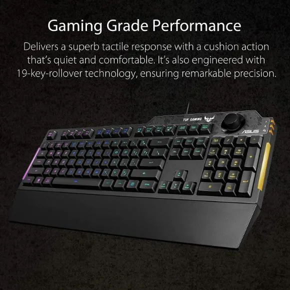 ASUS Membrane Gaming Keyboard for PC - TUF K1 | Black