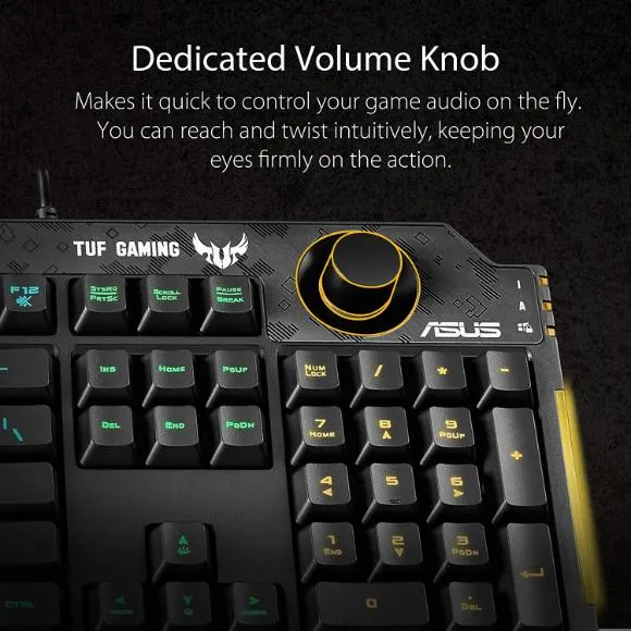 ASUS Membrane Gaming Keyboard for PC - TUF K1 | Black