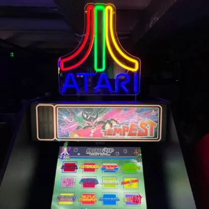 Atari Sign LED Neon Light Arcade Sign for Game Room Decor Atari Game Console USB Neon Sign Atari Logo Sign for Man Cave Pub Gamer Gift
