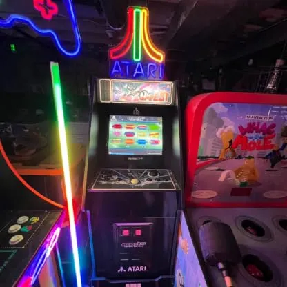 Atari Sign LED Neon Light Arcade Sign for Game Room Decor Atari Game Console USB Neon Sign Atari Logo Sign for Man Cave Pub Gamer Gift