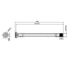 AXL REAR, ROAD THRU-AXLE, 12X142MM, BOLT-ON, 6MM HEX HEAD, M12X1.0PX168MM, BLACK (QR43-2)