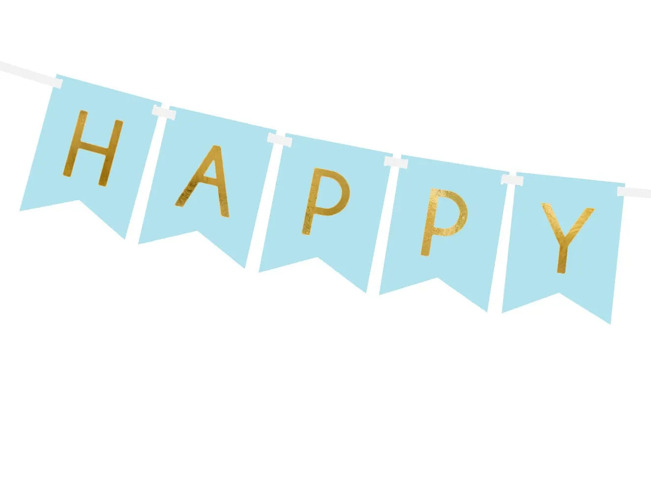 Baby Blue Happy Birthday Banner