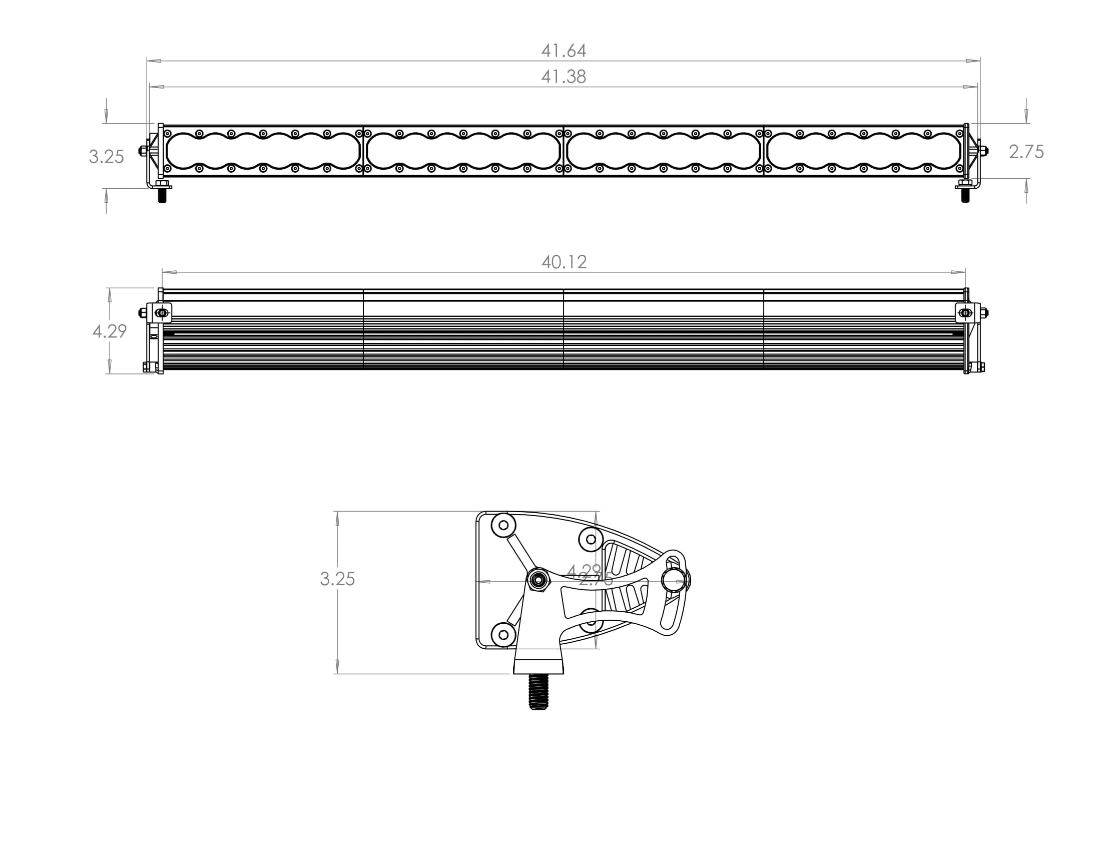 Baja Designs OnX6, Racer Edition, LED Light Bars- 40" Straight
