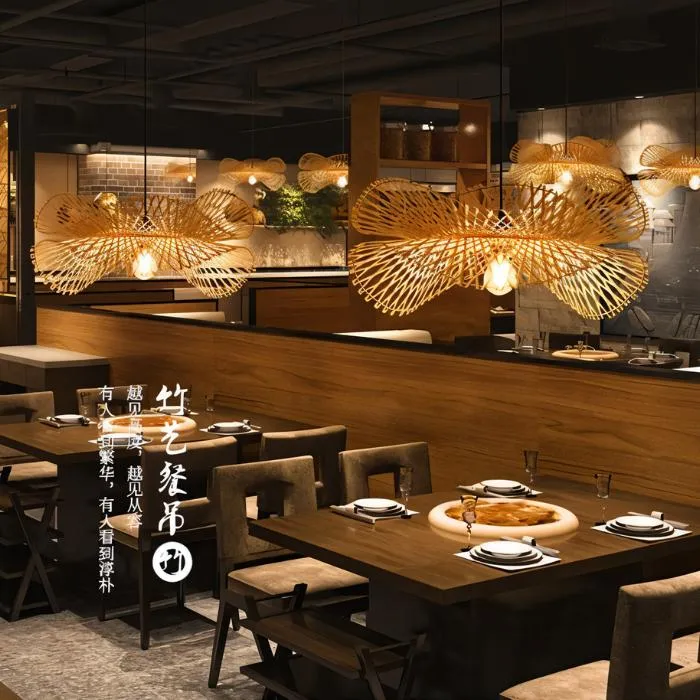Bamboo Chandelier Rattan Lamp