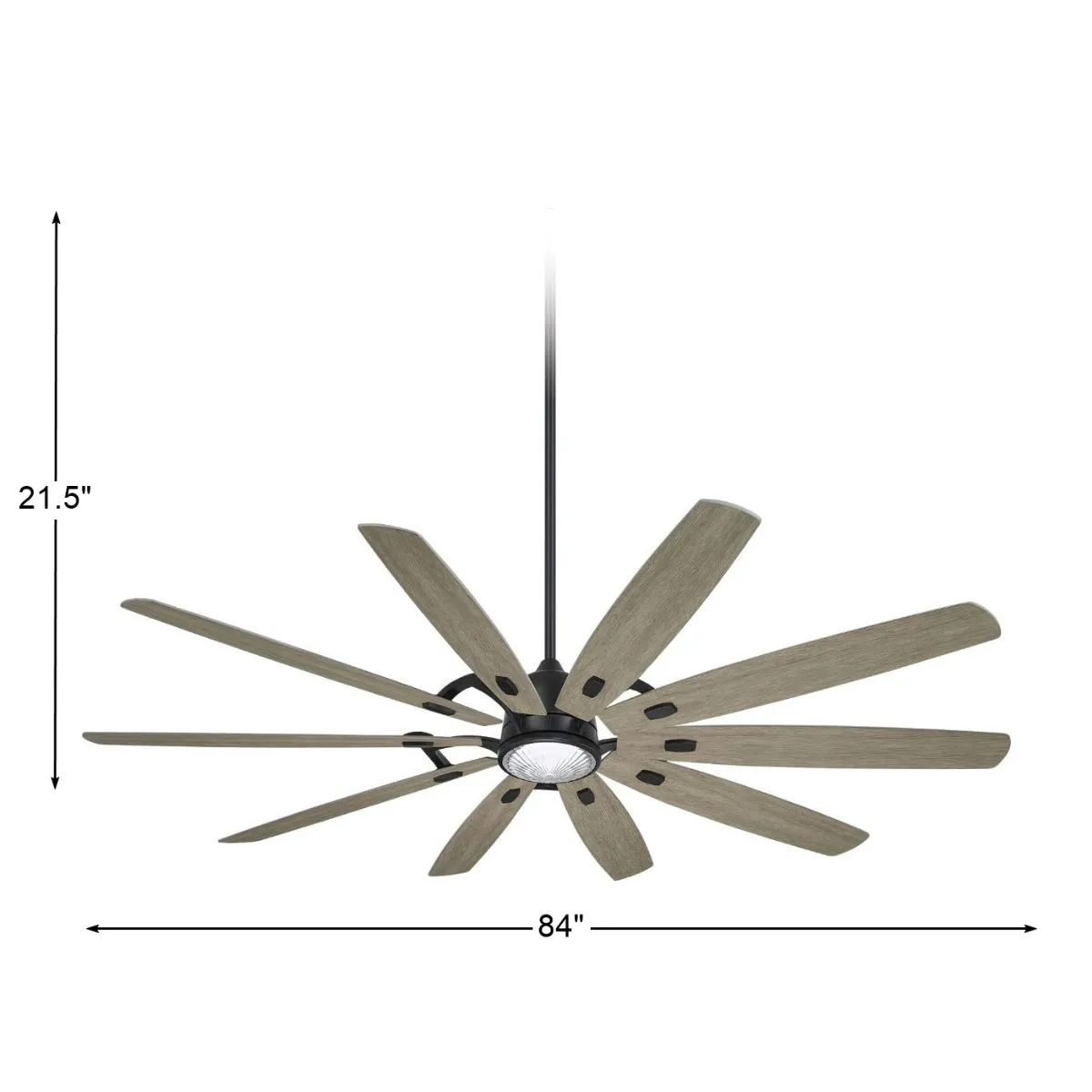 Barn H20 LED 84" Outdoor Smart Ceiling Fan with Remote, Coal